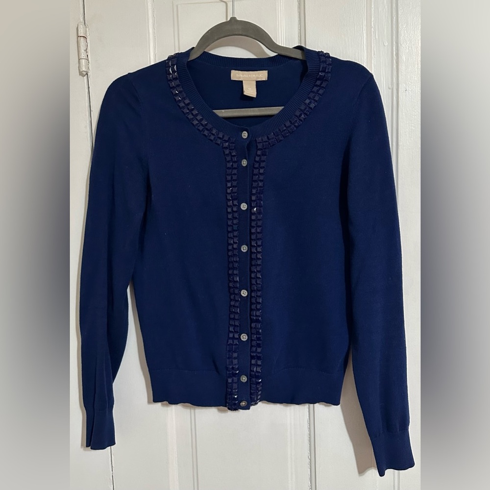 🌷 Banana Republic - Blue Cardigan w/ bead detail - Medium